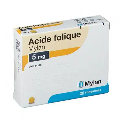 Folic Acid 5 mg pas cher — €0.08 le comprimé en France