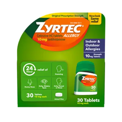 Zyrtec 10mg pas cher — €1.22 le comprimé en France