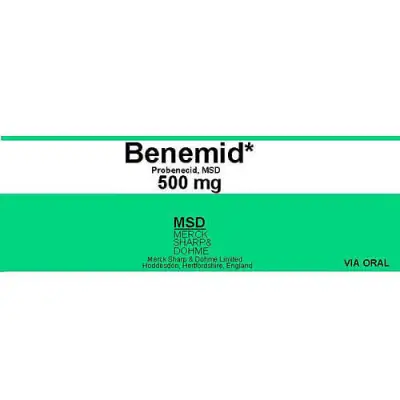 Prix Benemid 500mg générique : €0.58 · livraison FR